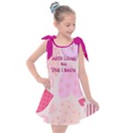 Scripture wear Kids tie dress Jesus Loves Me- Pink and purple w Heart pattern Kids  Tie Up Tunic Dress