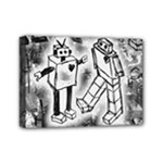 Robot Love Mini Canvas 7  x 5  (Stretched)