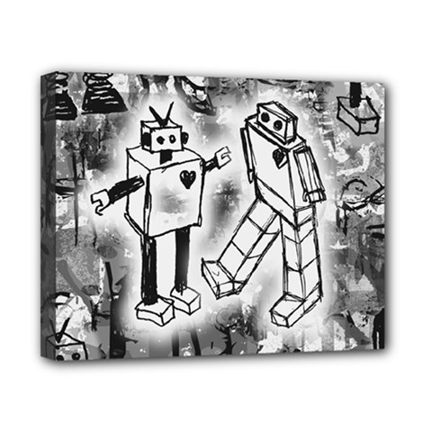 Robot Love Canvas 10  x 8  (Stretched) from ArtsNow.com