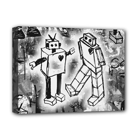 Robot Love Deluxe Canvas 16  x 12  (Stretched)  from ArtsNow.com