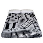 Robot Love Fitted Sheet (King Size)