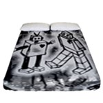 Robot Love Fitted Sheet (California King Size)