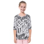 Robot Love Kids  Quarter Sleeve Raglan Tee