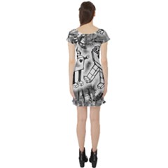 Short Sleeve Skater Dress Back Short Sleeve Skater Dress Back