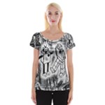 Robot Love Cap Sleeve Top