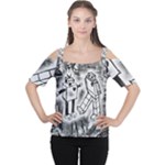 Robot Love Cutout Shoulder Tee