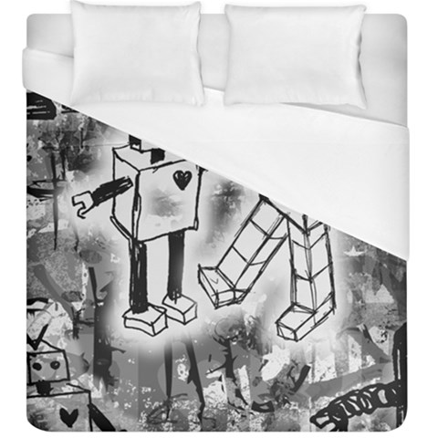 Robot Love Duvet Cover (King Size) from ArtsNow.com