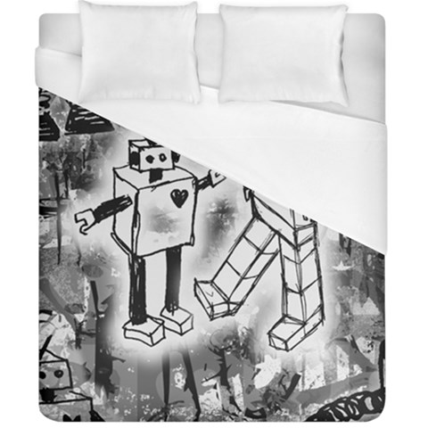Robot Love Duvet Cover (California King Size) from ArtsNow.com