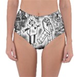Robot Love Reversible High-Waist Bikini Bottoms