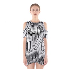 Shoulder Cutout One Piece Dress 