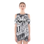 Robot Love Shoulder Cutout One Piece Dress