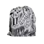 Robot Love Drawstring Pouch (XL)
