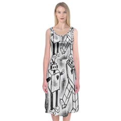 Robot Love Midi Sleeveless Dress from ArtsNow.com