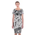 Robot Love Classic Short Sleeve Midi Dress