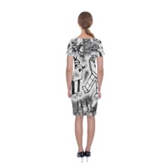 Classic Short Sleeve Midi Dress Back Classic Short Sleeve Midi Dress Back