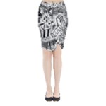 Robot Love Midi Wrap Pencil Skirt