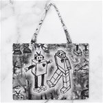 Robot Love Zipper Medium Tote Bag