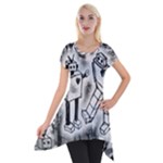 Robot Love Short Sleeve Side Drop Tunic