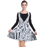 Robot Love Plunge Pinafore Dress