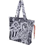 Robot Love Drawstring Tote Bag