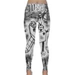 Robot Love Lightweight Velour Classic Yoga Leggings