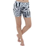 Robot Love Lightweight Velour Yoga Shorts