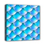 Mermaid Tail Blue Mini Canvas 8  x 8  (Stretched)