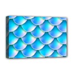 Mermaid Tail Blue Deluxe Canvas 18  x 12  (Stretched)