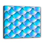 Mermaid Tail Blue Deluxe Canvas 24  x 20  (Stretched)