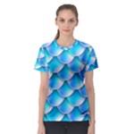 Mermaid Tail Blue Women s Sport Mesh Tee