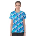 Mermaid Tail Blue Women s Cotton Tee