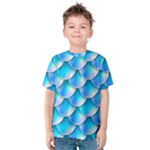 Mermaid Tail Blue Kids  Cotton Tee