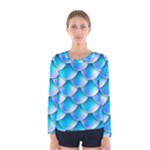 Mermaid Tail Blue Women s Long Sleeve Tee