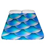 Mermaid Tail Blue Fitted Sheet (Queen Size)