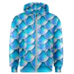 Mermaid Tail Blue Men s Zipper Hoodie