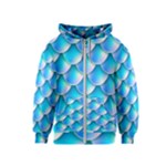 Mermaid Tail Blue Kids  Zipper Hoodie
