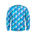 Mermaid Tail Blue Kids  Sweatshirt