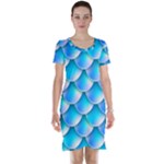 Mermaid Tail Blue Short Sleeve Nightdress