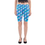 Mermaid Tail Blue Yoga Cropped Leggings