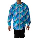 Mermaid Tail Blue Kids  Hooded Windbreaker