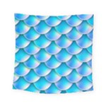 Mermaid Tail Blue Square Tapestry (Small)