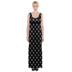 Halloween Skulls Crossbones Thigh Split Maxi Dress