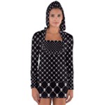 Halloween Skulls Crossbones Long Sleeve Hooded T-shirt