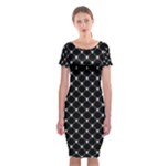 Halloween Skulls Crossbones Classic Short Sleeve Midi Dress