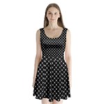 Halloween Skulls Crossbones Split Back Mini Dress 