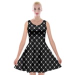 Halloween Skulls Crossbones Velvet Skater Dress