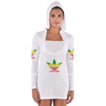 t-shirt-noir-adidas-feuille-de-cannabis Long Sleeve Hooded T-shirt