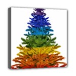 rainbow christmas tree Mini Canvas 8  x 8  (Stretched)