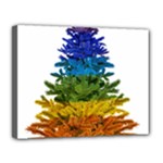 rainbow christmas tree Canvas 14  x 11  (Stretched)