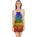rainbow christmas tree Bodycon Dress